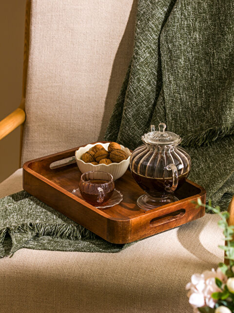 LCW HOME Dekoratif Ahşap Tepsi 35 cm - S5IB31Z8-EMU