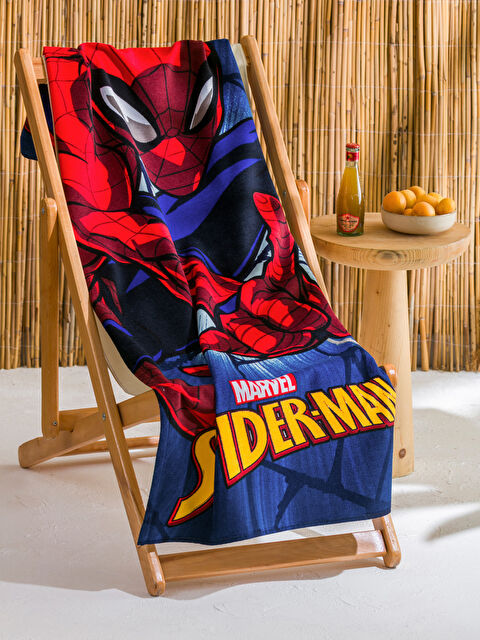 LCW ACCESSORIES Spider-Man Baskılı Pamuklu Erkek Çocuk Plaj Havlusu - S5IL77Z4-LTQ