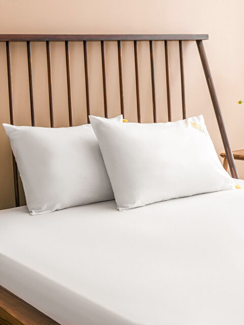 LCW HOME Lot de 2 Taies d'oreiller en Coton Brodé Floral 50x70 cm - S5IR65Z8-J5E