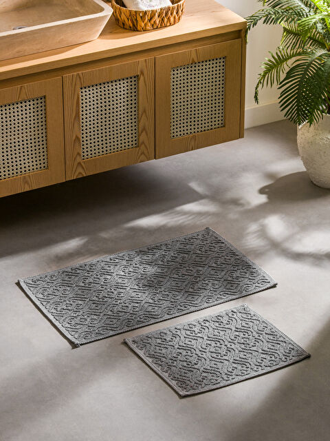 LCW HOME Geometrik Desenli Banyo Paspası 2'li - S5IY66Z8-CWL