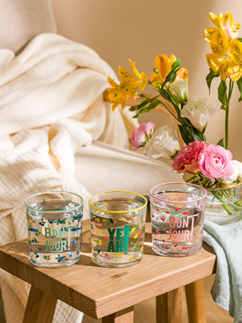 LCW HOME Baskılı Cam Bardak Seti 3'lü 380 ml - S5JN16Z8-M0T