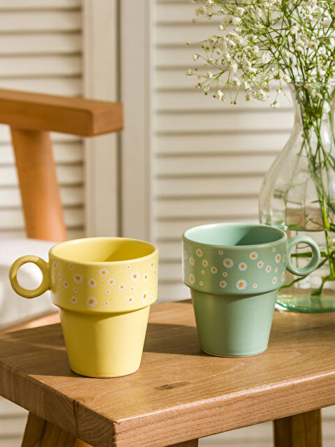 LCW HOME Keramički set šolja sa cvetnim uzorkom 2-pakovanja 280 ml - S5JN28Z8-CRK