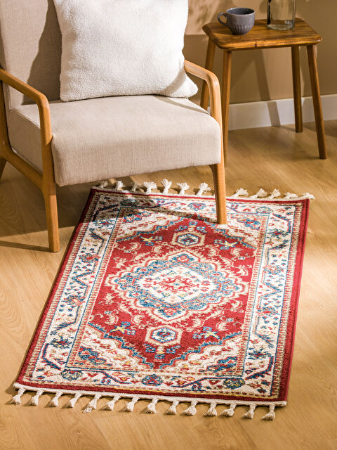 LCW HOME Desenli Püsküllü Halı 80x150 cm - S5JO08Z8-F9C