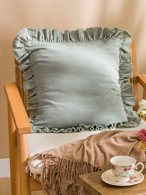 LCW HOME 2 Katlı Müslin Kırlent Kılıfı 45x45 cm - S60035Z8-YSV