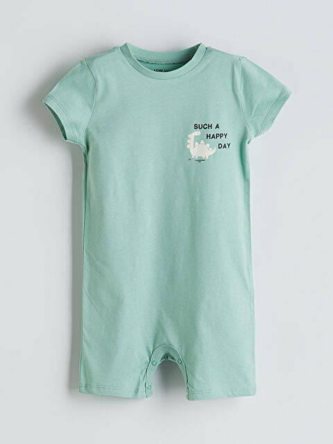 LCW baby Bisiklet Yaka Baskılı Erkek Bebek Penye Tulum - S5L573Z1-YWB