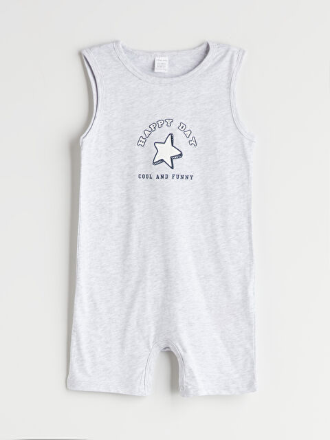 LCW baby Bisiklet Yaka Baskılı Erkek Bebek Tulum - S5LC06Z1-LAK