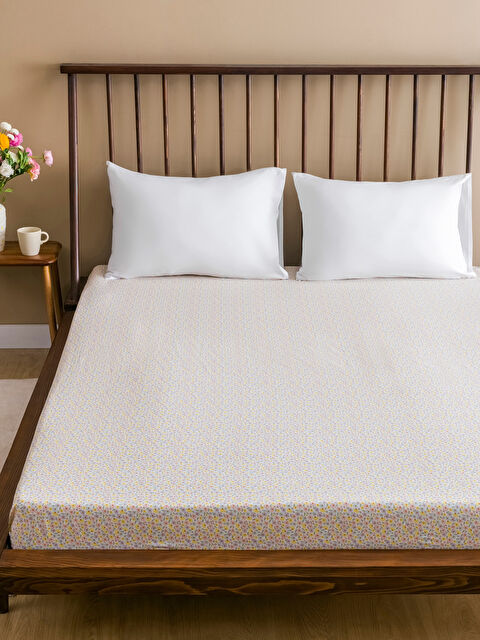 LCW HOME Desenli Çift Kişilik Pamuklu Çarşaf - S5LO21Z8-F9C