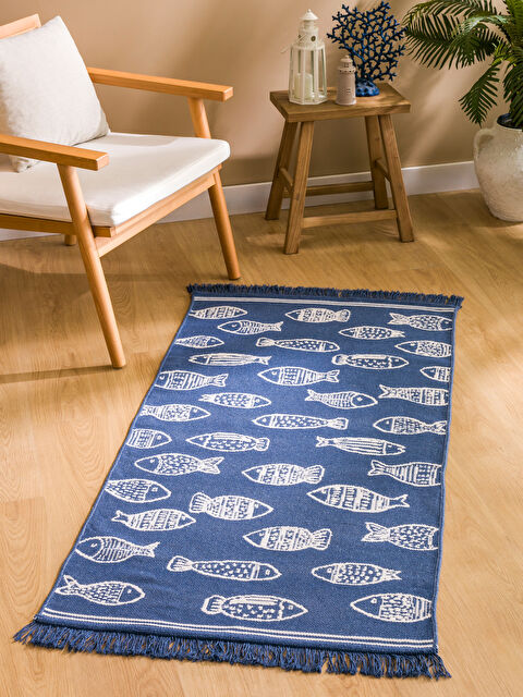 LCW HOME Balık Desenli Püsküllü Halı 80x140 cm - S5LU39Z8-LQQ