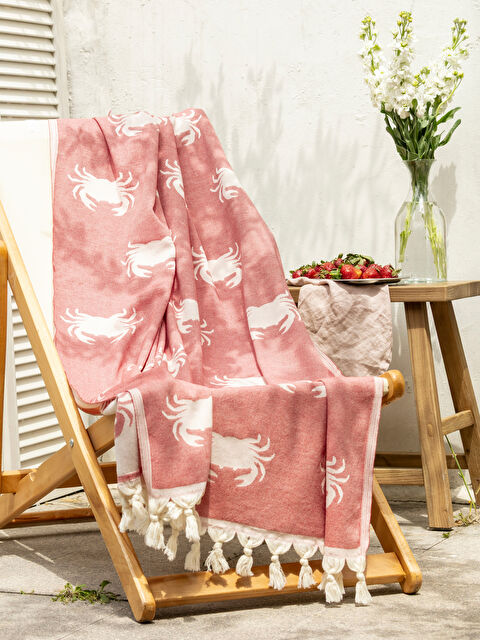 LCW ACCESSORIES Yengeç Baskılı Kadın Peştemal Plaj Havlusu 90x160 cm - S5M010Z8-FDV