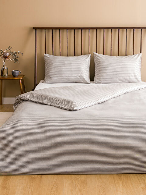 LCW HOME Çizgi Desenli Çift Kişilik Nevresim Seti - S5MM02Z8-F9C