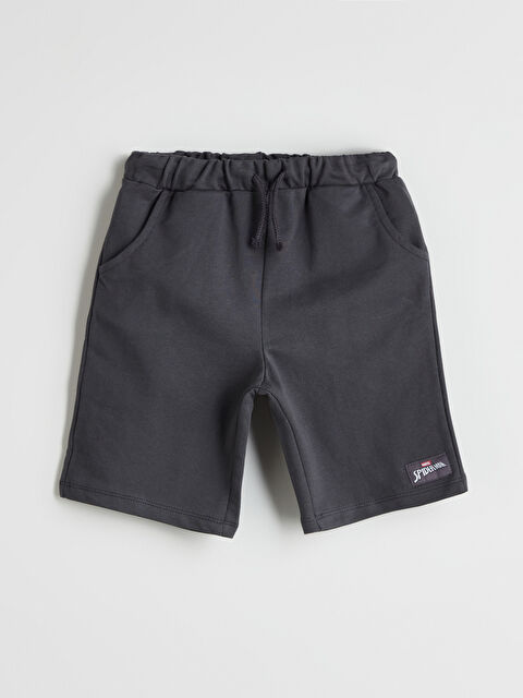 LCW Kids Beli Lastikli Spider-Man Baskılı Erkek Çocuk Şort - S5MS38Z1-HEF