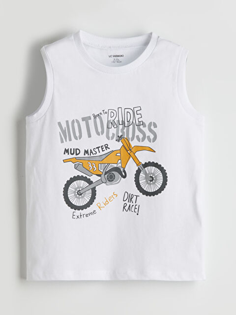 LCW Kids Bisiklet Yaka Baskılı Erkek Çocuk Atlet - S5MU04Z1-Q6K