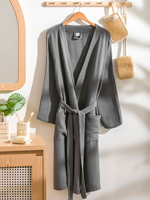 LCW HOME Pamuklu Müslin Bornoz - S5O293Z8-V1J