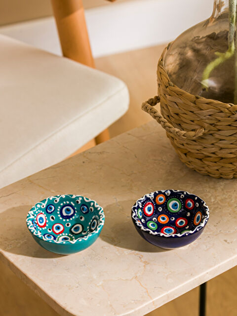 LCW HOME Nazar Boncuğu Baskılı Seramik Çerezlik 7 cm - S5O568Z8-M0T