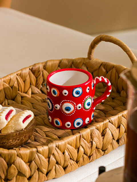 LCW HOME Evil Eye Printed Ceramic Mug 200 ml - S5O596Z8-F9C