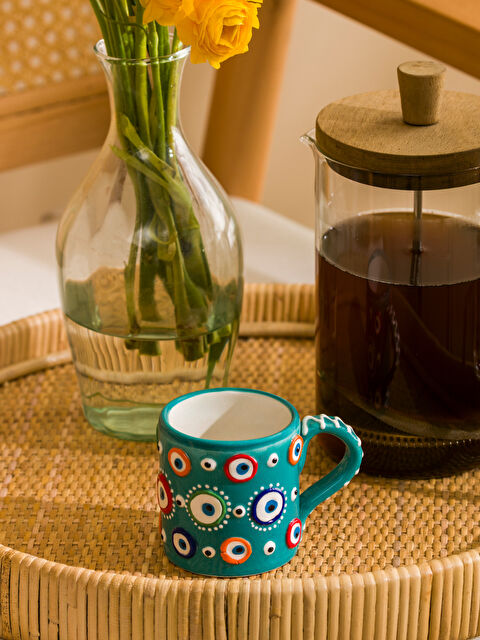 LCW HOME Evil Eye Printed Ceramic Mug 200 ml - S5O598Z8-F9C