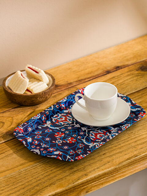 Myros Motif Desenli Metal Tepsi 25 cm - S5OA56Z8-M0T