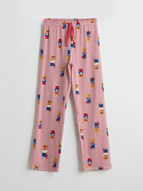 LCW DREAM Beli Lastikli Ayı Teddy Baskılı Kadın Pijama Altı - S5OT37Z8-LTQ