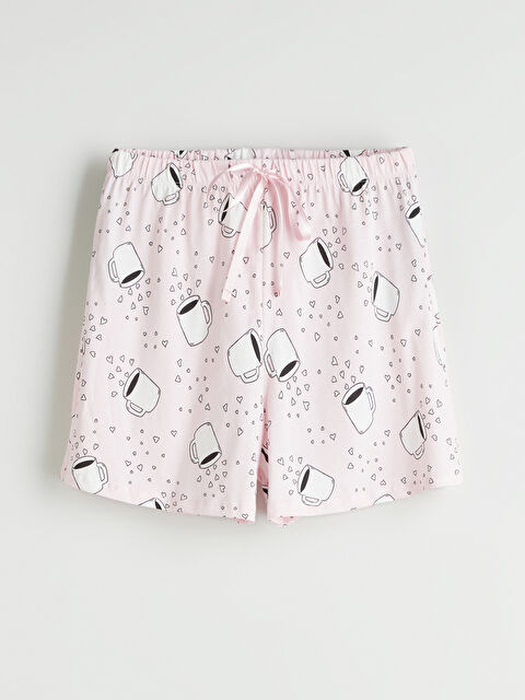 LCW DREAM Beli Lastikli Baskılı Kadın Şort Pijama Altı - S5PK33Z8-LT4