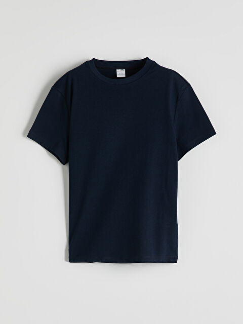 LCW Kids Bisiklet Yaka Basic Erkek Çocuk Tişört