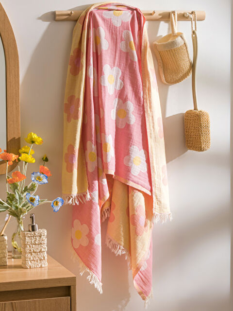 LCW ACCESSORIES Çiçek Baskılı Pamuklu Peştamal Havlu - S5PY48Z8-ZN5