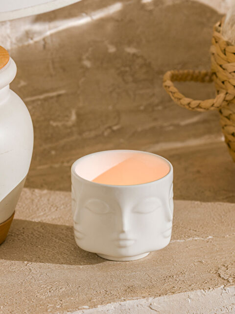 LCW HOME Yüz Baskılı Seramik Mumluk 8 cm - S60726Z8-SGG