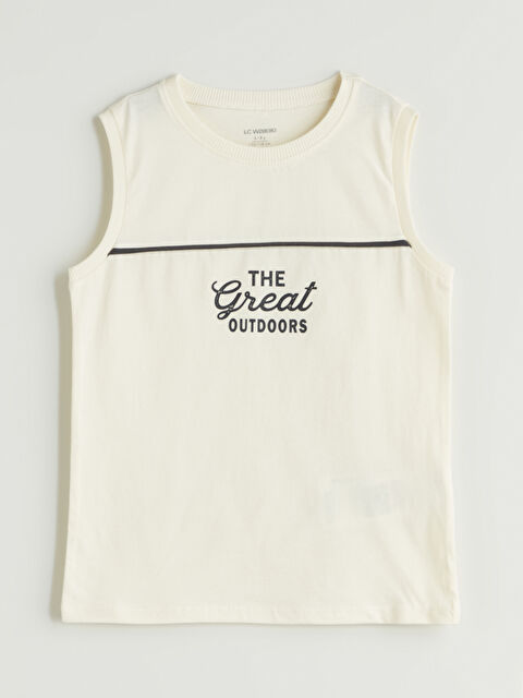 LCW Kids Bisiklet Yaka Baskılı Erkek Çocuk Atlet - S5Q510Z1-QVK