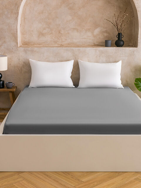 LCW HOME Pamuklu Çift Kişilik Lastikli Çarşaf - S60921Z8-GDU