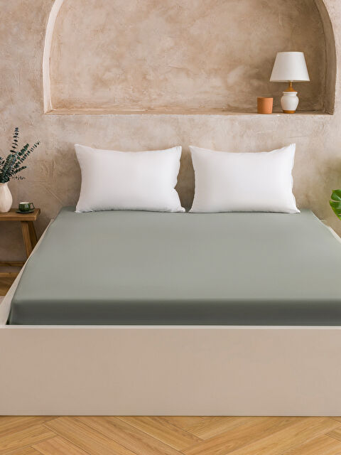 LCW HOME Pamuklu Çift Kişilik Lastikli Çarşaf - S60921Z8-GNZ