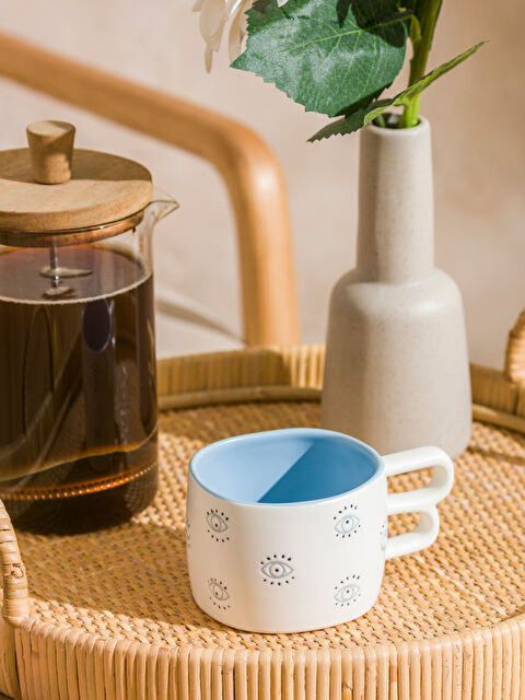 LCW HOME Göz Baskılı Seramik Kupa 315 ml - S61078Z8-LQQ