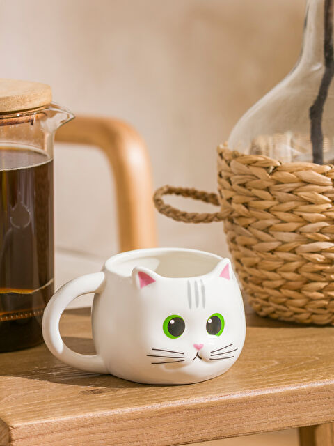 LCW HOME Kedi Figürlü Seramik Kupa 430 ml - S61082Z8-F9C