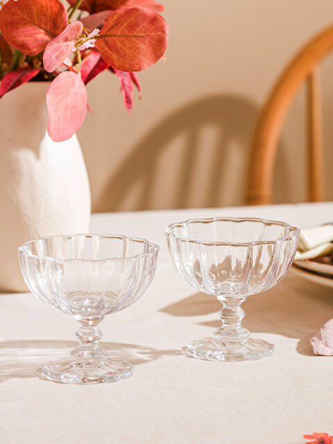 LCW HOME Ayaklı Cam Bardak 2'li 190 ml - S61110Z8-Q57