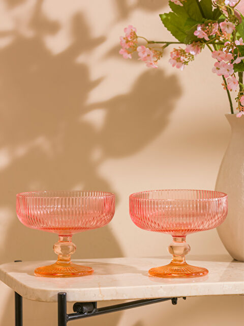 LCW HOME Ayaklı Cam Kase Seti 2'li - S61262Z8-M0T