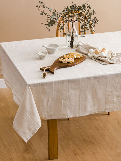 LCW HOME Striped Embroidered Tablecloth 140x180 cm - S61302Z8-YXD