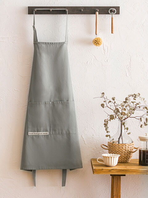 LCW HOME Embroidered Cotton Cooking Apron - S61336Z8-S3L