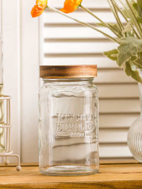 LCW HOME Ahşap Kapaklı Cam Kavanoz  - S61377Z8-Q57