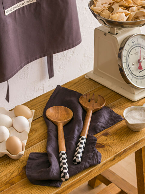 LCW HOME Dama Desenli Tahta Servis Gereci 2'li - S61455Z8-VVZ