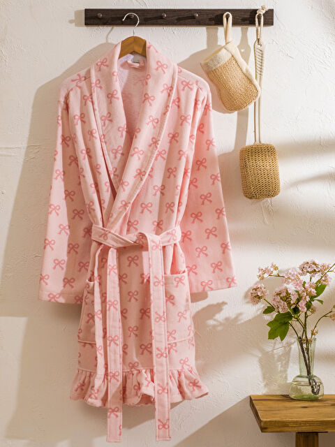 LCW HOME Fiyonk Baskılı Kadın Bornoz  - S61600Z8-QWK