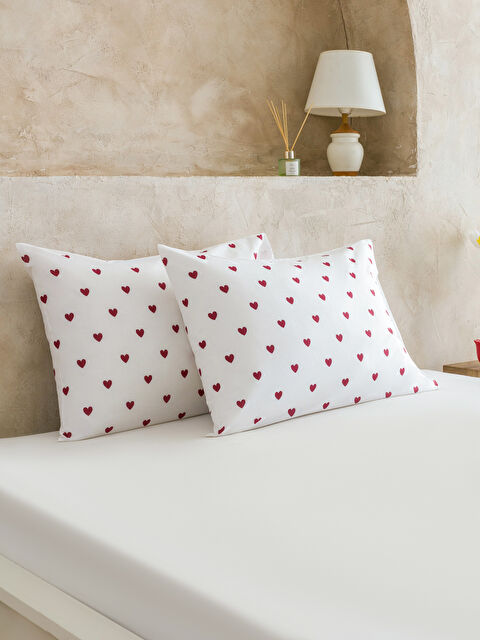 LCW HOME Kalp Desenli Yastık Kılıfı 2'li 50x70 Cm - S61782Z8-LTQ