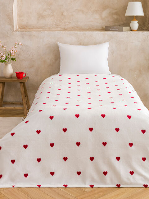 LCW ACCESSORIES Kalp Baskılı Tek Kişilik Battaniye - S61791Z8-LTQ