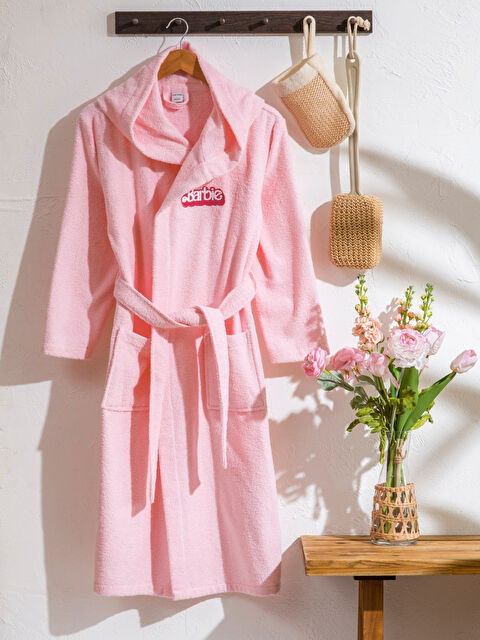 LCW HOME Barbie Nakışlı Kadın Bornoz  - S61842Z8-JH4