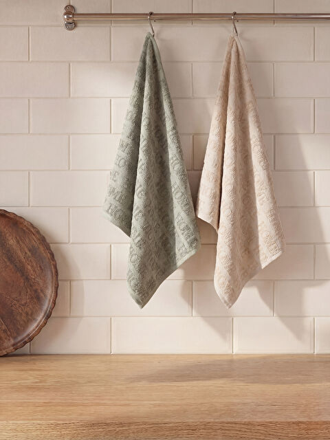 LCW HOME Yazı Baskılı Kurulama Bezi 2'li  40x50 cm - S62412Z8-J1Y