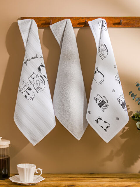 LCW HOME Baskılı Kurulama Bezi 3'lü 40x50 cm - S62441Z8-LQJ