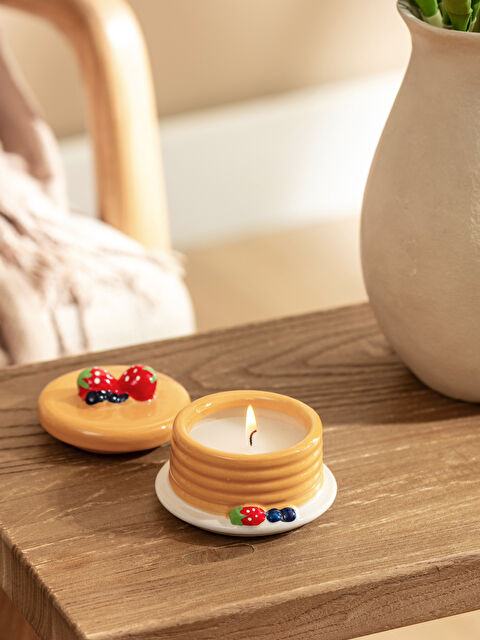 LCW HOME حامل شموع سيراميكي على شكل فطيرة 8 سم - S62747Z8-M0T