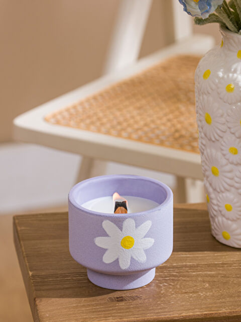 LCW HOME Çiçek Desenli Bardak Mum - S62826Z8-ZXY