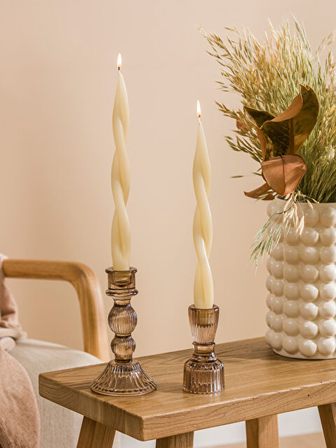 LCW HOME Dekoratif Şamdan Mum 2'li - S63181Z8-V9H