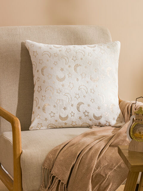 LCW HOME Ay Baskılı Kırlent Kılıfı 45x45 cm - S64093Z8-GHW