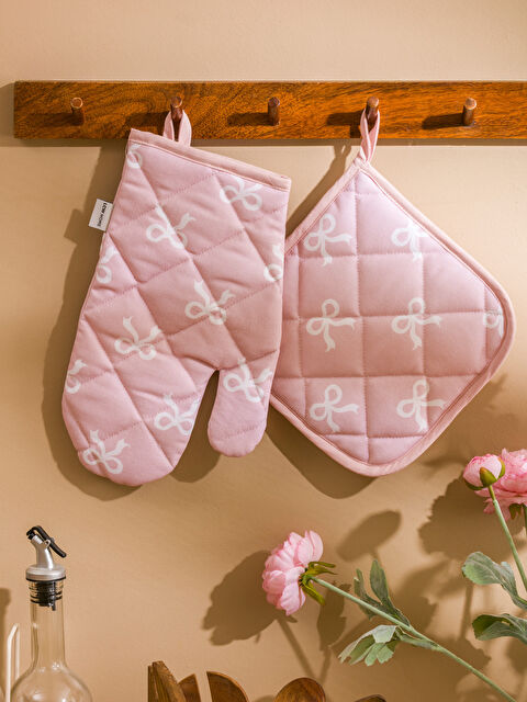 LCW HOME Fiyonk Baskılı Fırın Eldiveni ve Tutaç - S64165Z8-QWK