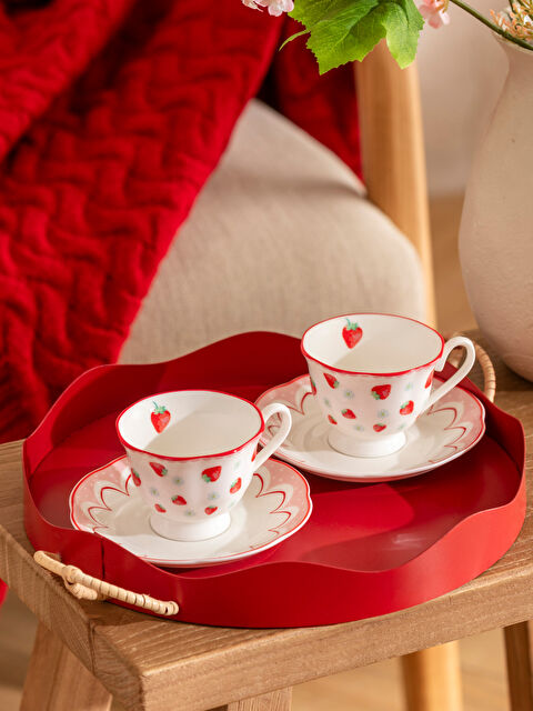 LCW HOME Baskılı 2 Kişilik Porselen Kahve Fincan Takımı 90 ml - S64267Z8-LTQ