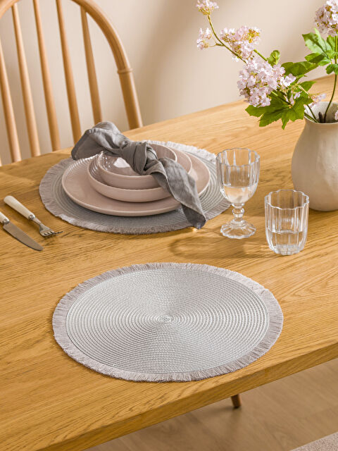 LCW HOME مفرش طاولة دائري 2 قطع 39 سم - S64307Z8-YSJ